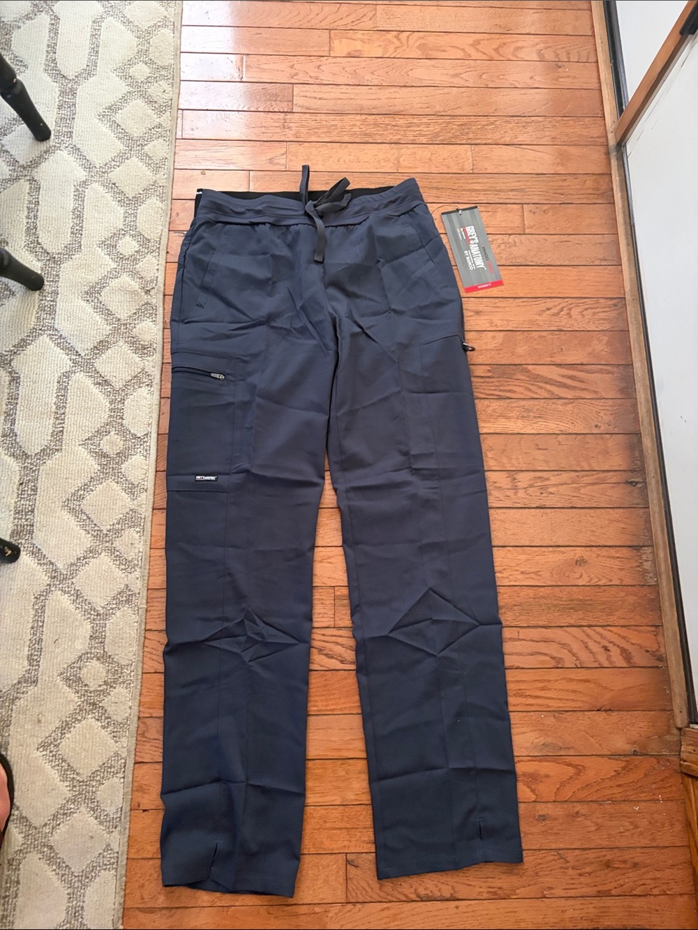 Grey's Anatomy Women’s Gray Scrub Pants with Drawstring Waist